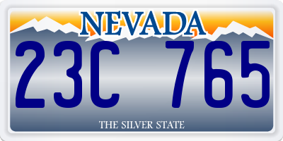 NV license plate 23C765