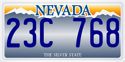 NV license plate 23C768