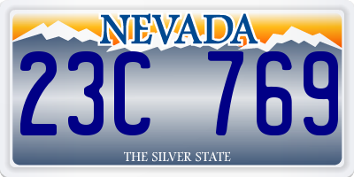 NV license plate 23C769