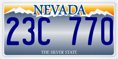 NV license plate 23C770