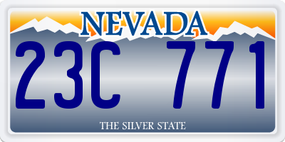 NV license plate 23C771