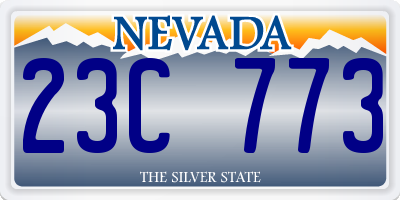 NV license plate 23C773