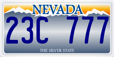 NV license plate 23C777
