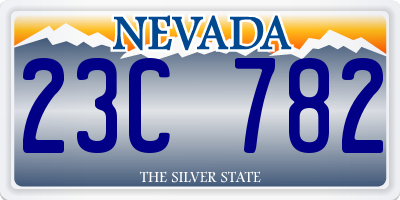 NV license plate 23C782