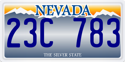 NV license plate 23C783