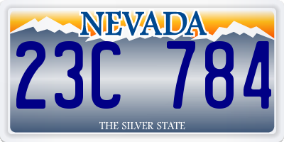 NV license plate 23C784