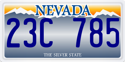 NV license plate 23C785