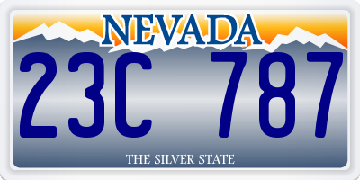 NV license plate 23C787