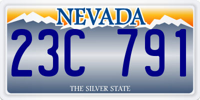 NV license plate 23C791