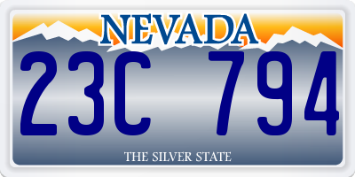 NV license plate 23C794