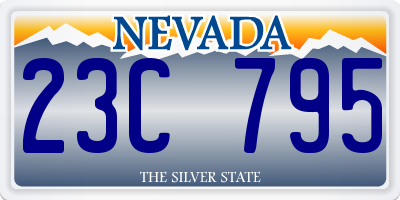 NV license plate 23C795