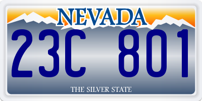 NV license plate 23C801