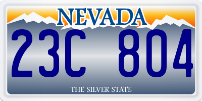 NV license plate 23C804