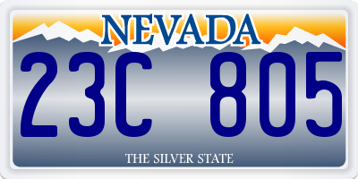 NV license plate 23C805