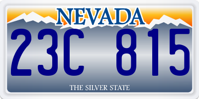 NV license plate 23C815