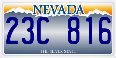 NV license plate 23C816