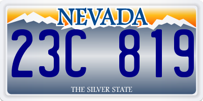 NV license plate 23C819