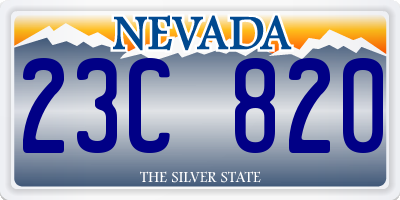 NV license plate 23C820