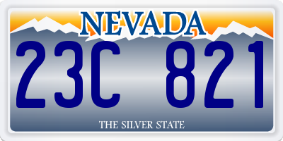 NV license plate 23C821