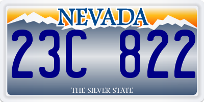 NV license plate 23C822