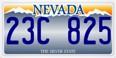 NV license plate 23C825