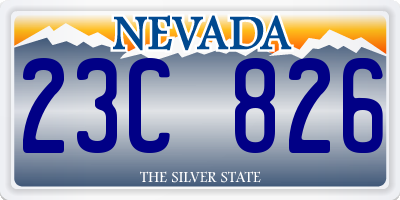 NV license plate 23C826