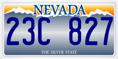 NV license plate 23C827