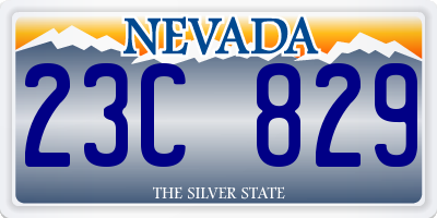 NV license plate 23C829