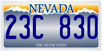 NV license plate 23C830