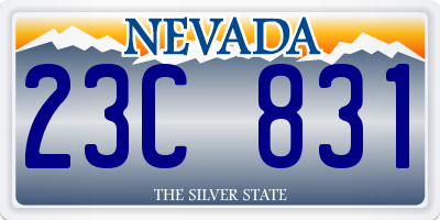 NV license plate 23C831