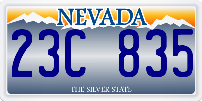 NV license plate 23C835