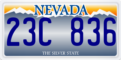 NV license plate 23C836