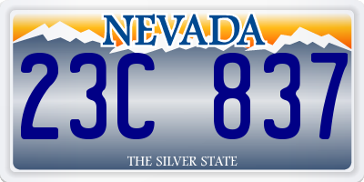 NV license plate 23C837