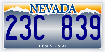 NV license plate 23C839