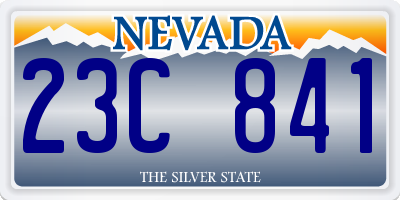 NV license plate 23C841