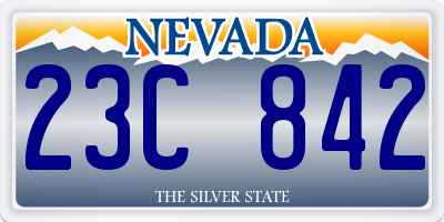 NV license plate 23C842