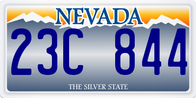 NV license plate 23C844