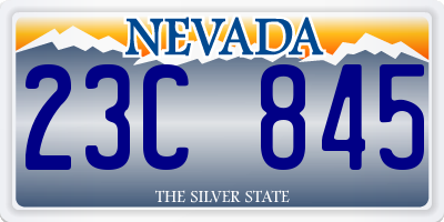 NV license plate 23C845