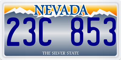 NV license plate 23C853