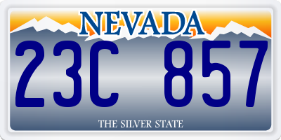 NV license plate 23C857