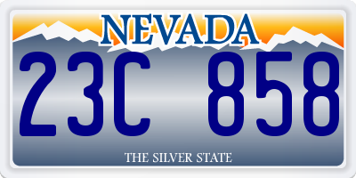 NV license plate 23C858