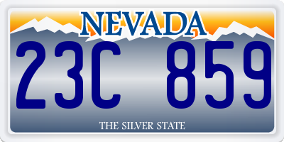 NV license plate 23C859