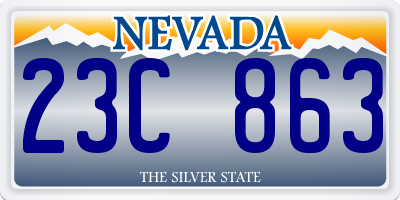 NV license plate 23C863