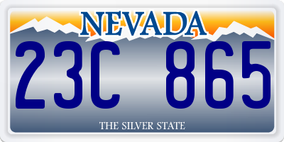 NV license plate 23C865