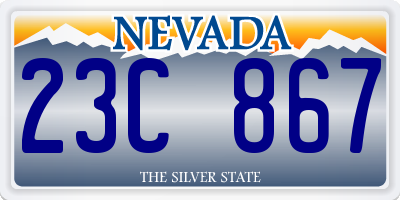 NV license plate 23C867