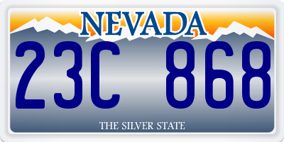 NV license plate 23C868