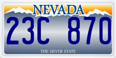 NV license plate 23C870