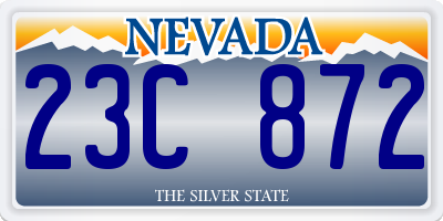 NV license plate 23C872