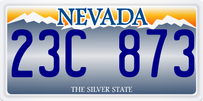 NV license plate 23C873