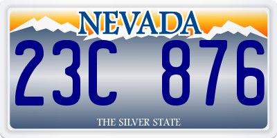 NV license plate 23C876